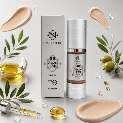 Крем ВВ с SPF 25 UVA/UVB 30 мл NANOESTETIC
